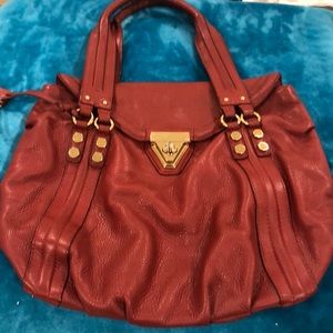 Pour La Victoire Red Leather Bag